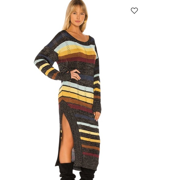 Jen’s Pirate Booty black rainbow Swallowtail Maxi knit Dress Size XS S - Picture 5 of 16